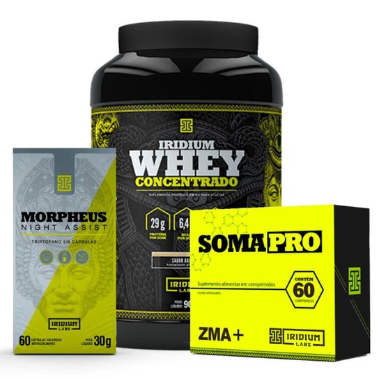 Kit Whey Concentrado + Morpheus L-triptofano + Soma Pro c/60