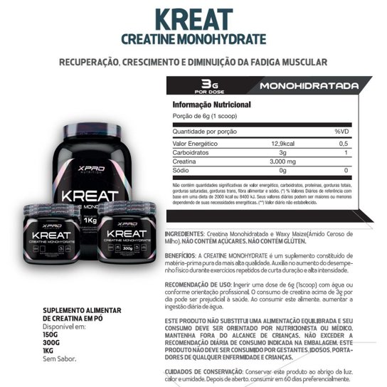 Kit Whey Iso Protein Blend Complex 2Kg + Creatina XPRO 300g + Coqueteleira - XPRO