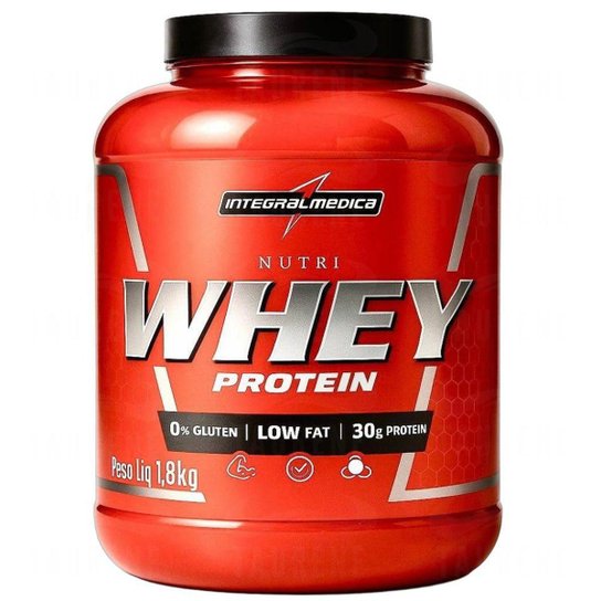 Kit Whey Isolado Baunilha 1.8Kg Coqueteleira Integralmedica