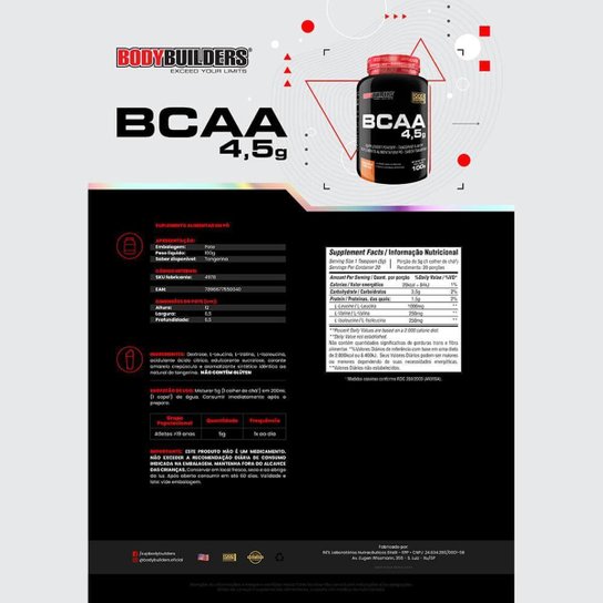 Kit Whey protein 900g + Glutamina 300g + BCAA 100g - Bodybuilders