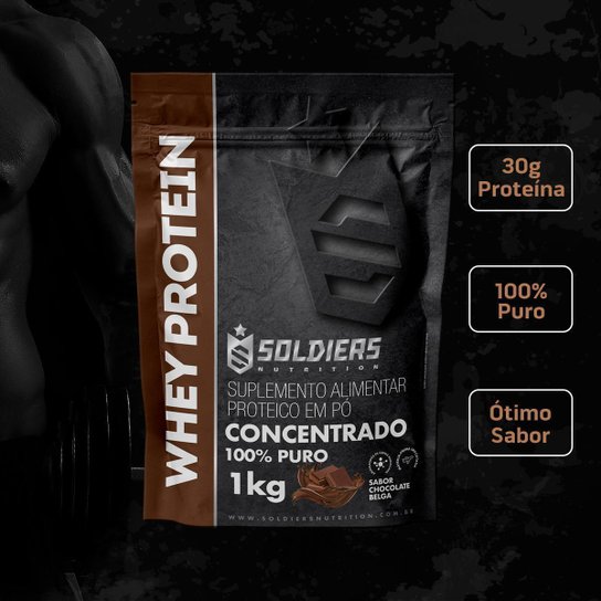 Kit: 3kg Whey Protein Concentrado - 100% Importado - Soldiers Nutrition