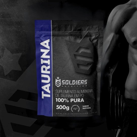 L - Taurina 500g - 100% Pura Importada - Soldiers Nutrition