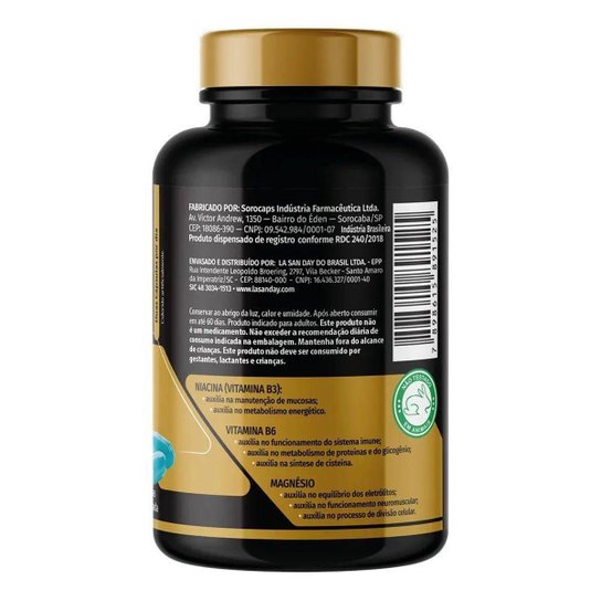 L-Triptofano + Magnésio, Vitamina B3 e Vitamina B6 (60 Cápsulas) - Natusday Premium