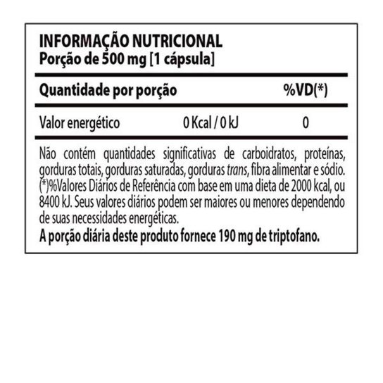 L-Triptofano Tryptophan Nutrify 60 Cápsulas