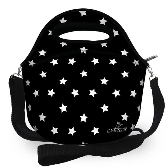 Lancheira Bolsa Térmica Fit em Neoprene – ISOPRENE – Bolinhas Brancas