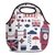 Lancheira Térmica Tritengo em Neoprene - London - Branco+Preto