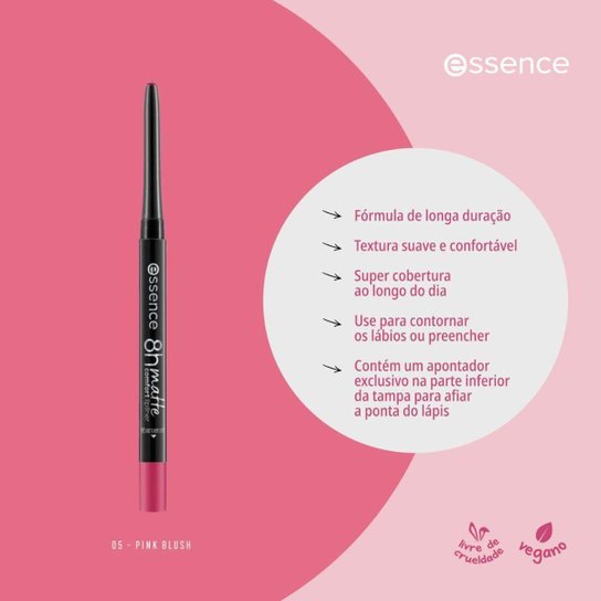 Lápis Labial Essence - 8h Matte Comfort 05 Pink Blush