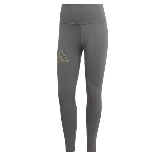 Legging De Treino De Cós Alto OptimeHyperbright-Cinza Adidas