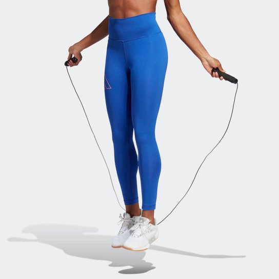 Legging De Treino De Cós Alto OptimeHyperbright-Cinza Adidas