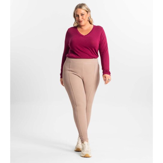Legging Plus Size Em Courino Secret Glam
