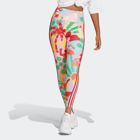 Legging Treino adidas x FARM Rio 7/8-Verde Adidas