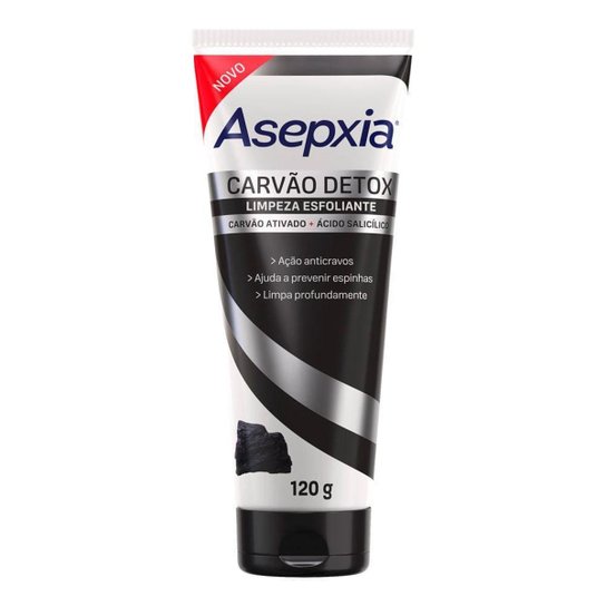 Limpeza Esfoliante Asepxia Carvão Detox 120g