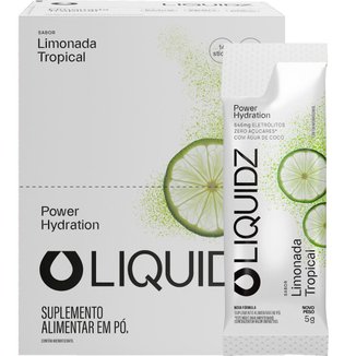 LIQUIDZ® - Eletrólitos Zero Açúcares - Sabor Limonada Tropical  - Kit 1 Caixa - 14 sachês