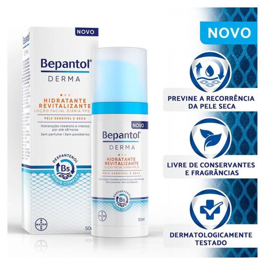 Loção Facial Revitalizante Bepantol Derma FPS25 50ml
