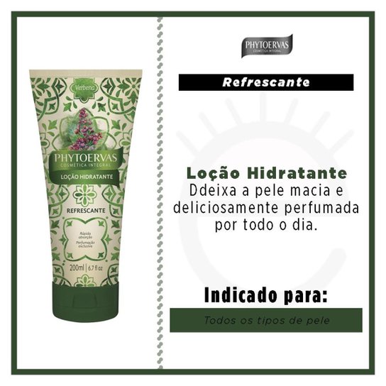 Loção Hidratante Phytoervas - Refrescante Verbena 200ml