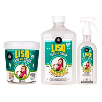 Lola Cosmetics Liso Leve e Solto Kit - Shampoo + Máscara + Spray Kit