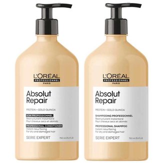 L'oréal Professionnel Absolut Repair Gold Quinoa + Protein Kit – Shampoo + Condicionador Kit