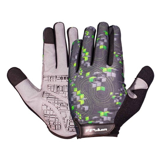 Luva Bike Gel Dedo Longo Hermes 01935