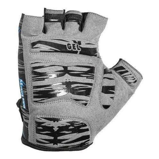 Luva Bike Poker Antishock Gen Energy - Preto/Azul/Cinza - G (Br)