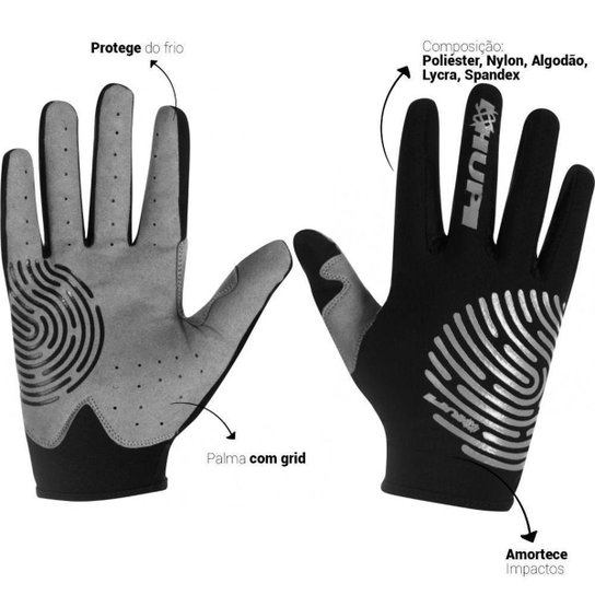 Luva Ciclismo Hupi Dedo Longo Full Masculina