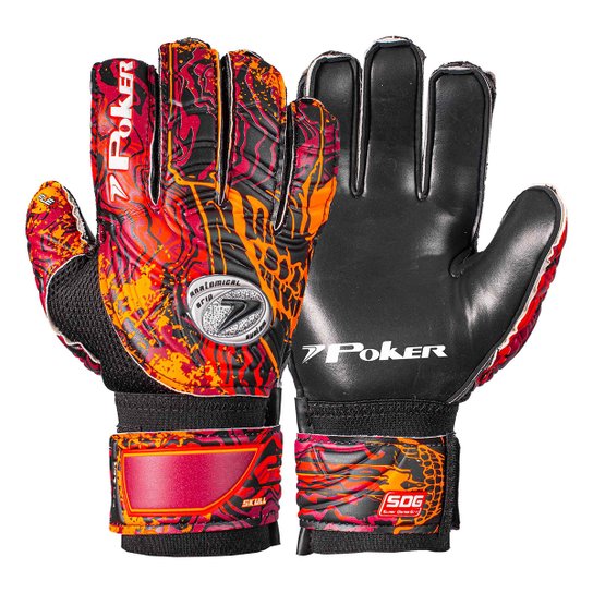 Luva de Goleiro Poker Semi Profissional Multiterreno Skull