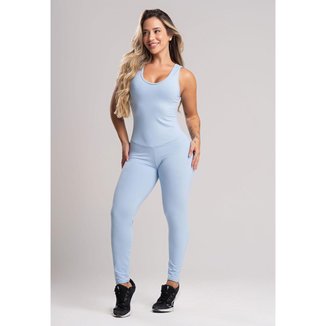 Macacão Longo Feminino Suplex Fitness Academia Poliamida Mvb Modas