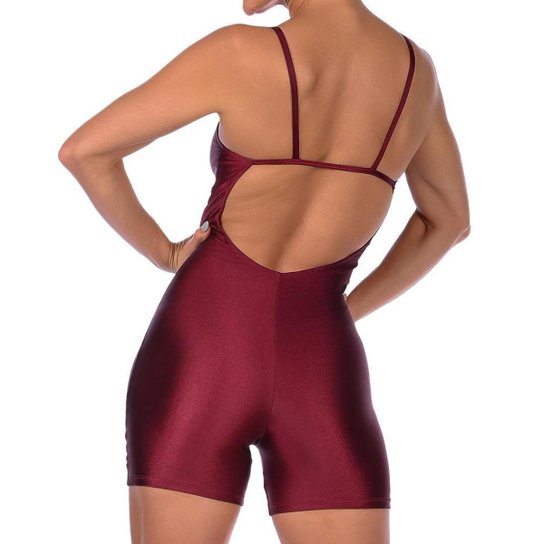 Macaquinho Fitness Feminino Cirrê Alça Fina Sem Bojo Summer Soul