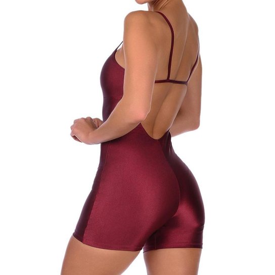 Macaquinho Fitness Feminino Cirrê Alça Fina Sem Bojo Summer Soul