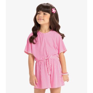 Macaquinho Infantil Com Amarração Rovi Kids Rosa