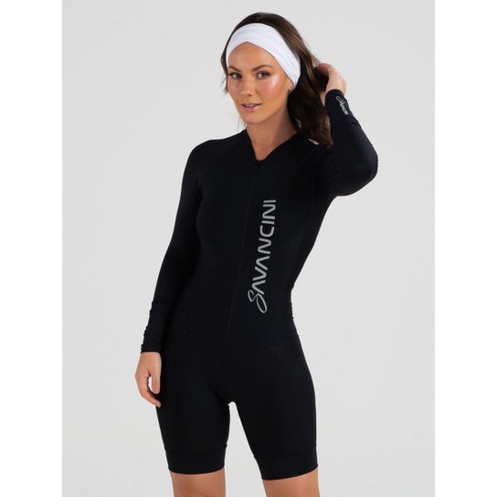 Macaquinho Para Ciclismo Feminino Absolut Manga Longa Savancini (464)