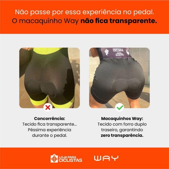 Macaquinho Way Fresh Verde com Forro em Gel Liso para melhor Performance no seu Pedal