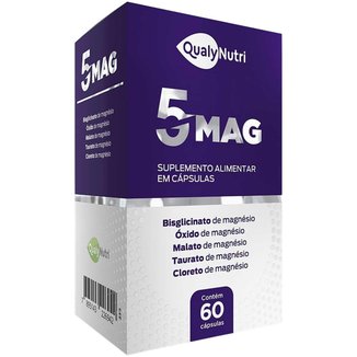 Magnesio 5mag Malato Bisglicinato Oxido Cloreto 60 Capsulas