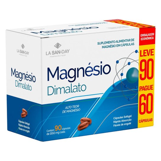 Magnésio Dimalato (90 Cápsulas)