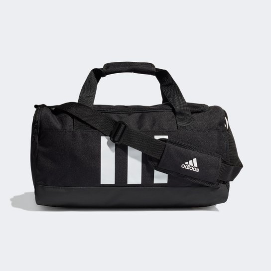 Mala Adidas Duffel 3 Listras Pequena - Preto+Branco