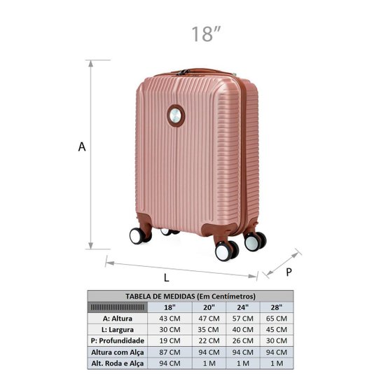 Mala de Bordo Viagem Reforçada Moderna Espaçosa Coban 25 Litros