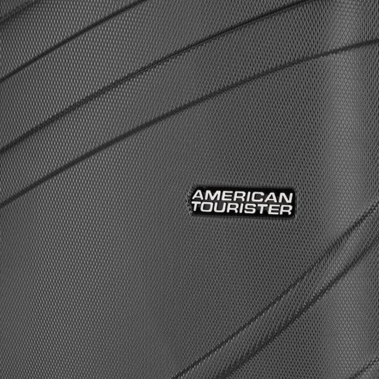 Mala Grande para Viagem em Abs American Tourister Tesa Cadeado Integrado Rodas 360º Preta