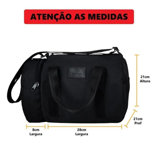 Mala Mini Bolsa De Treino Fitness Academia Esportiva Viagem Passeio Camping Espaçosa Transversal