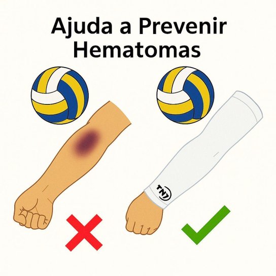 Manguito Para Vôlei Brac7 Longo Tm7 Profissional Proteção Braço
