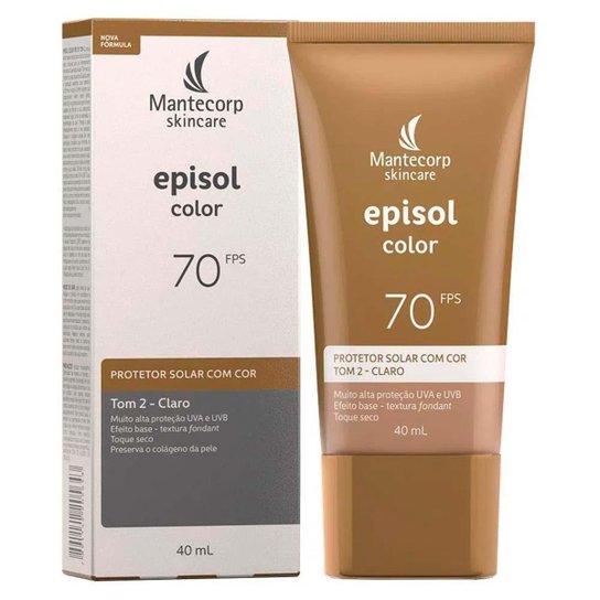 Mantecorp Skincare Episol Kit com 3 Unidades – Protetor Solar com Cor FPS70 – Clara 40ml Kit