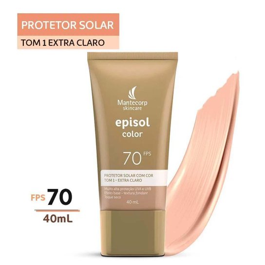 Mantecorp Skincare Episol Kit com 3 Unidades – Protetor Solar com Cor FPS70 – Extra Clara 40ml Kit