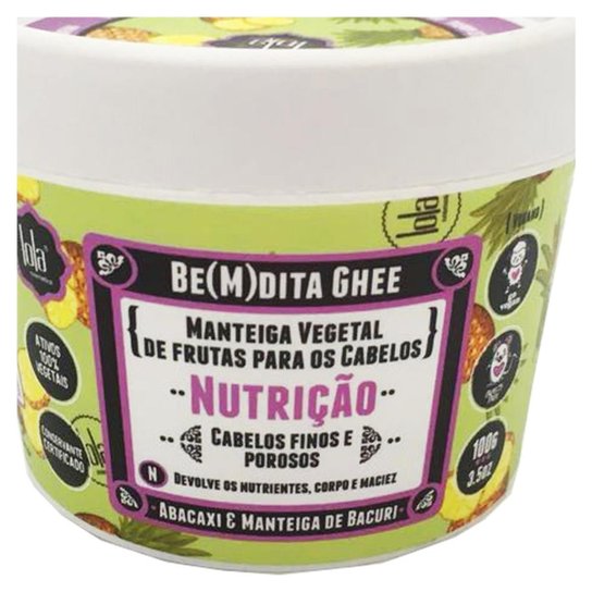 Máscara de Nutrição Lola Cosmetics Be(m)dita Ghee Abacaxi e Manteiga de Bacuri 100g