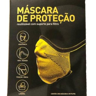 Máscara de proteção esportiva Fiber com filtro descartável E96 Unissex Preta