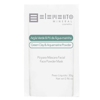 Máscara Facial Elemento Mineral Argila Verde com Pó de Águamarinha 30g
