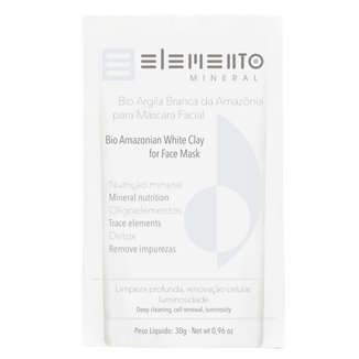 Máscara Facial Elemento Mineral Bio Argila Branca da Amazônia 30g