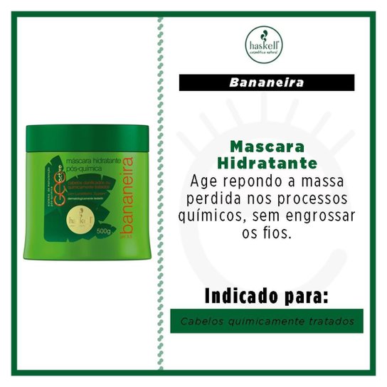 Máscara Hidratante Pós Química Haskell - Bananeira 500g
