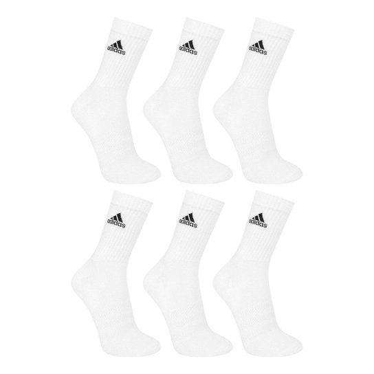 Meia Adidas Cano Alto Com 6 Pares