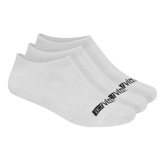 Meia Adulto Invisível Actvitta Kit c/3 Branco
