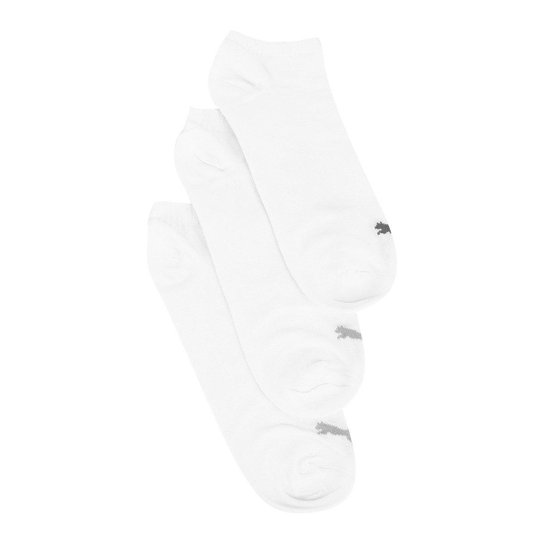 Meia Cano Baixo Puma Logo Pacote c/ 3 Pares