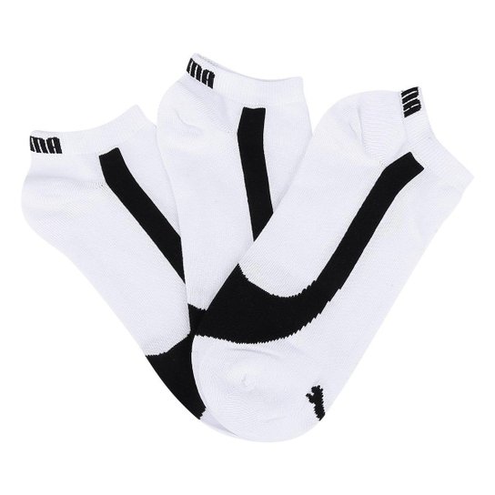 Meia Cano Baixo Puma Logo Pacote c/ 3 Pares