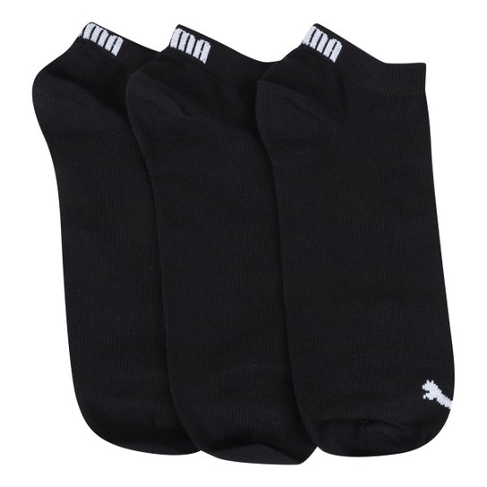 Meia Cano Baixo Puma Logo Pacote c/ 3 Pares
